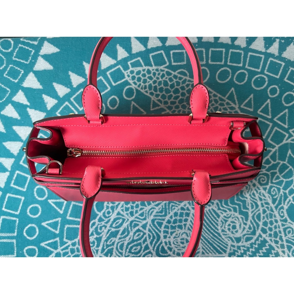 Kate Spade New York Satchel Crossbody Handbag Purse Coral PINK Safiano Leather - Picture 15 of 16